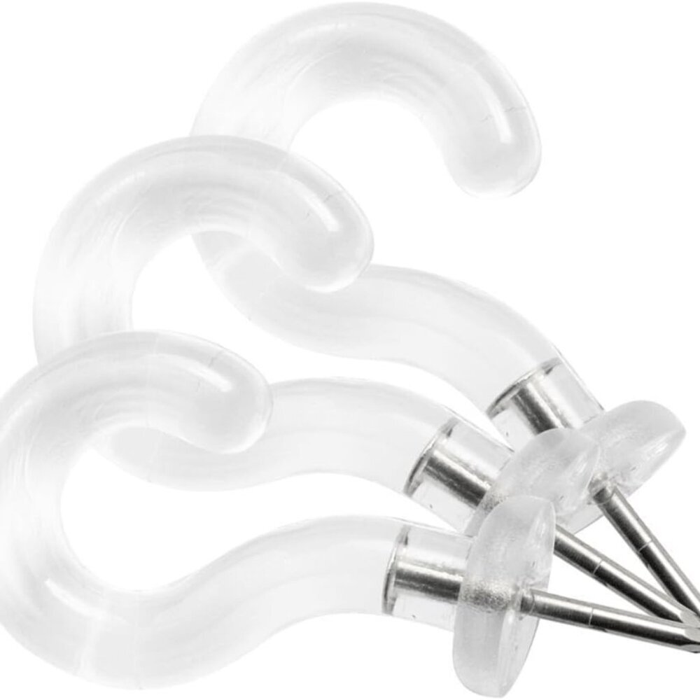 Push Pin Wall Hook - Klear Kindness Transparent - 40-Count